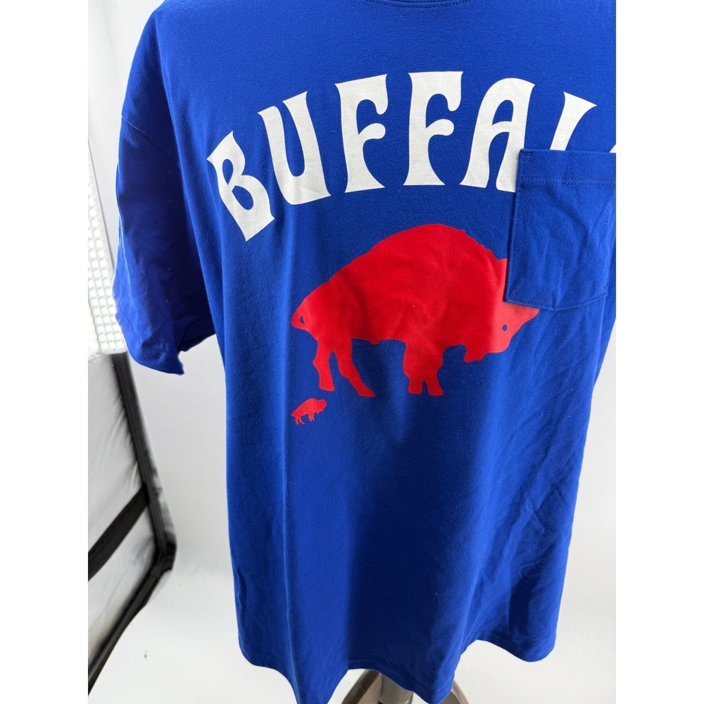 Nike Buffalo Bills Graphic Tee Shirt Blue Pocket Tee Mens Large NEW - Picture 4 of 10